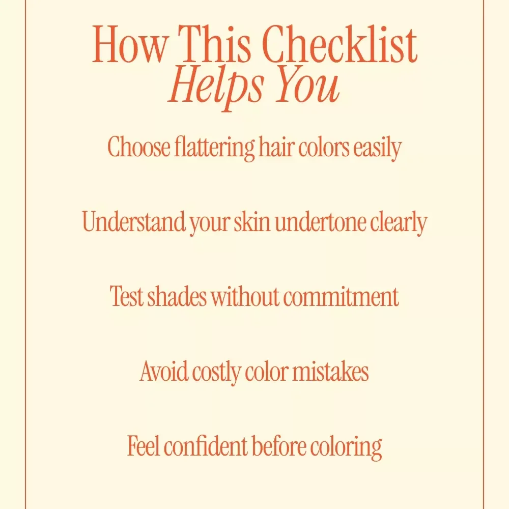 AI Hair Color Match to Your Skin Tone – Smart Checklist | ai to recommend hair color based on your skin tone | Digital Download