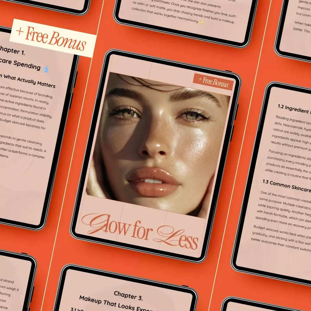 Glow for Less – Budget Beauty Guide Ebook | What Are Best Budget Beauty Tips for Skincare, Makeup & Haircare