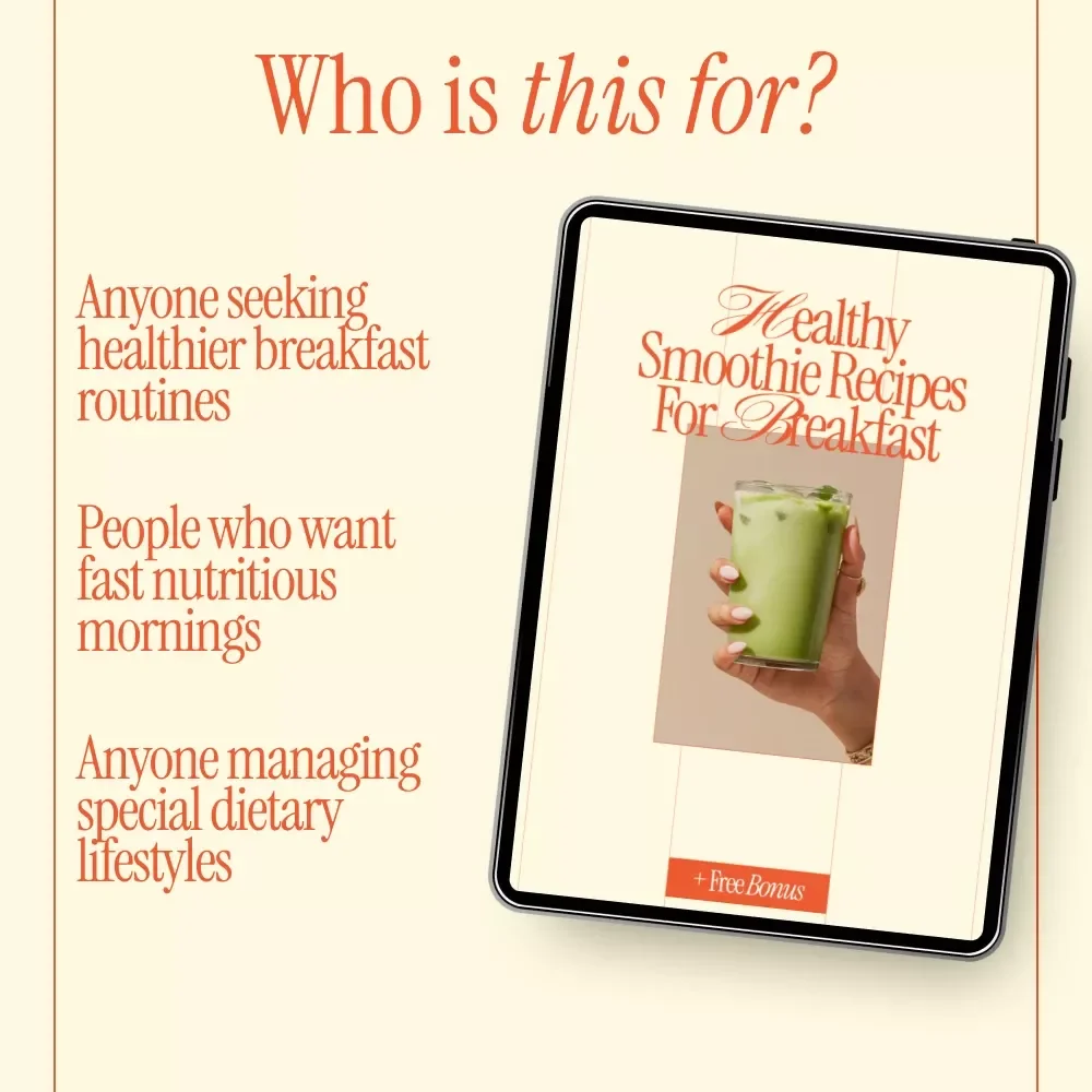 Healthy Smoothie Recipes for Breakfast Ebook | Easy Morning Smoothies, Nutritious & Energizing Recipes Guide