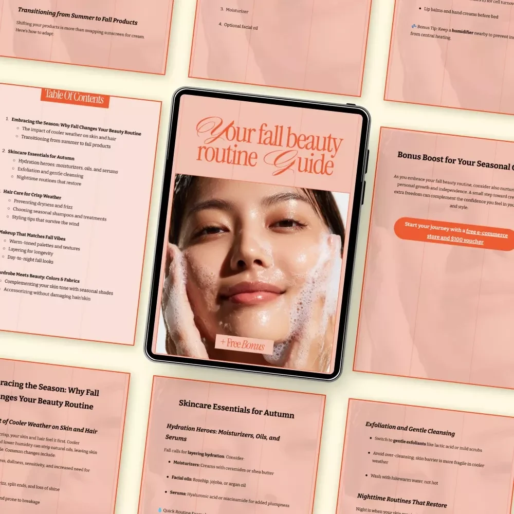 Your Fall Beauty Routine Guide – Seasonal Skincare, Hair Care & Makeup eBook | Ultimate Fall Beauty Routine Reset