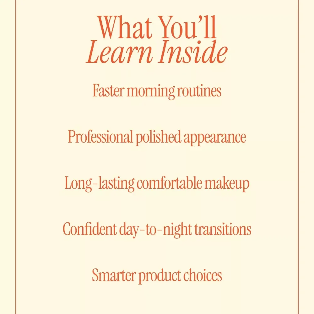 Effortless Workday Makeup | eBook Guide on how to do makeup for work | Professional Office Beauty Routine