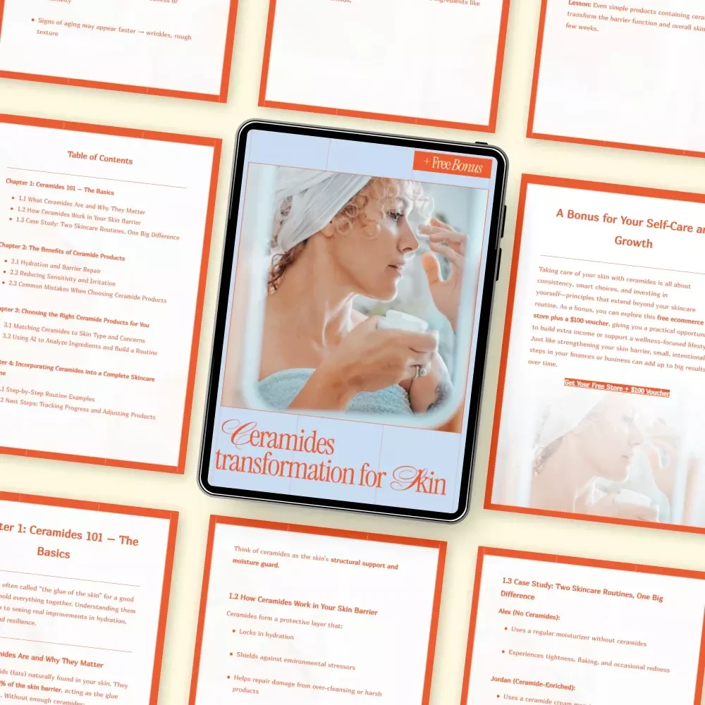 Ceramides Transformation for Skin – Guide to What Ceramide Products Do for Skin, Barrier Repair & Hydration Skincare eBook
