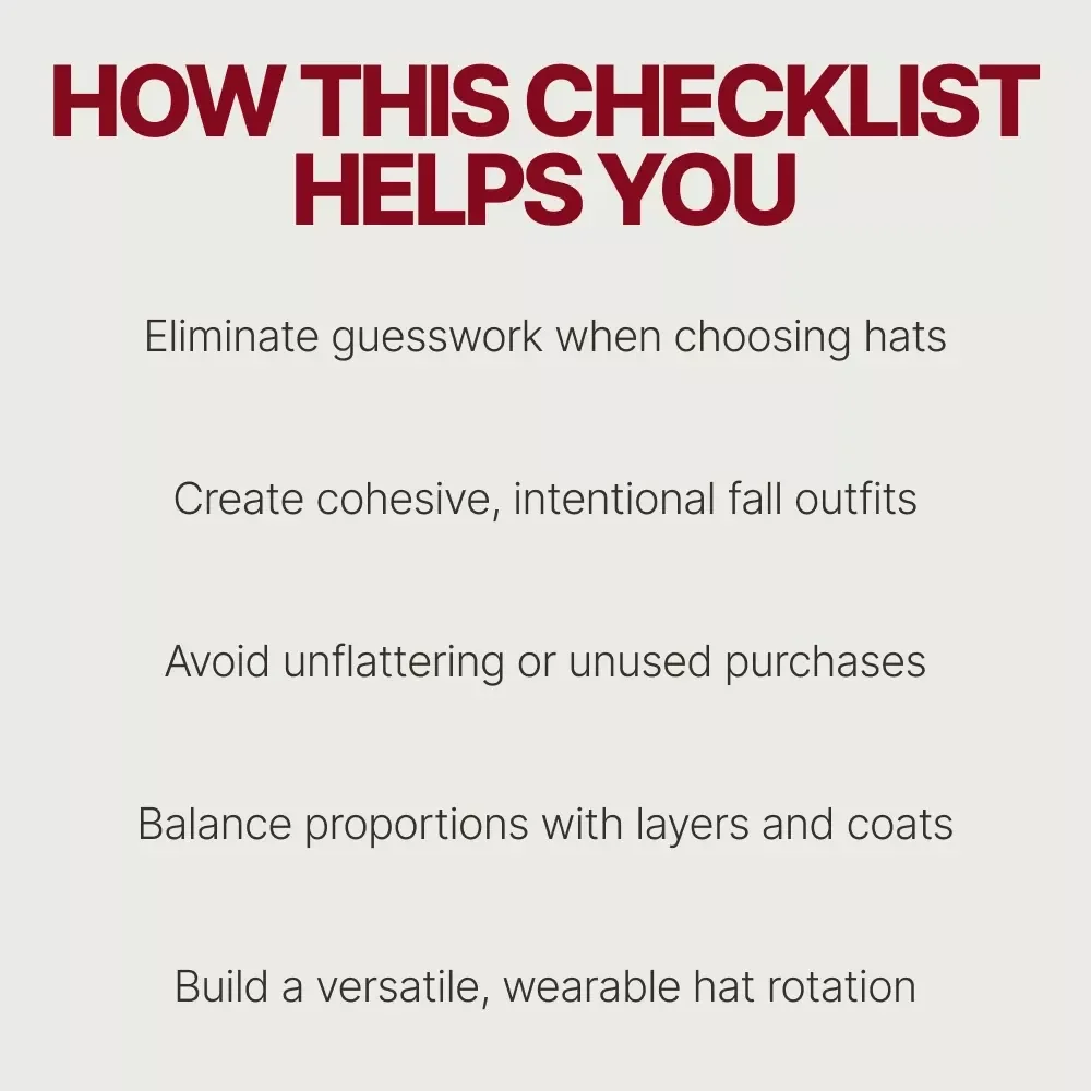 The Fall Hat Checklist That Pulls Every Outfit Together | Fall Fashion Hat Guide, Capsule Wardrobe Accessory Planner, Digital Download