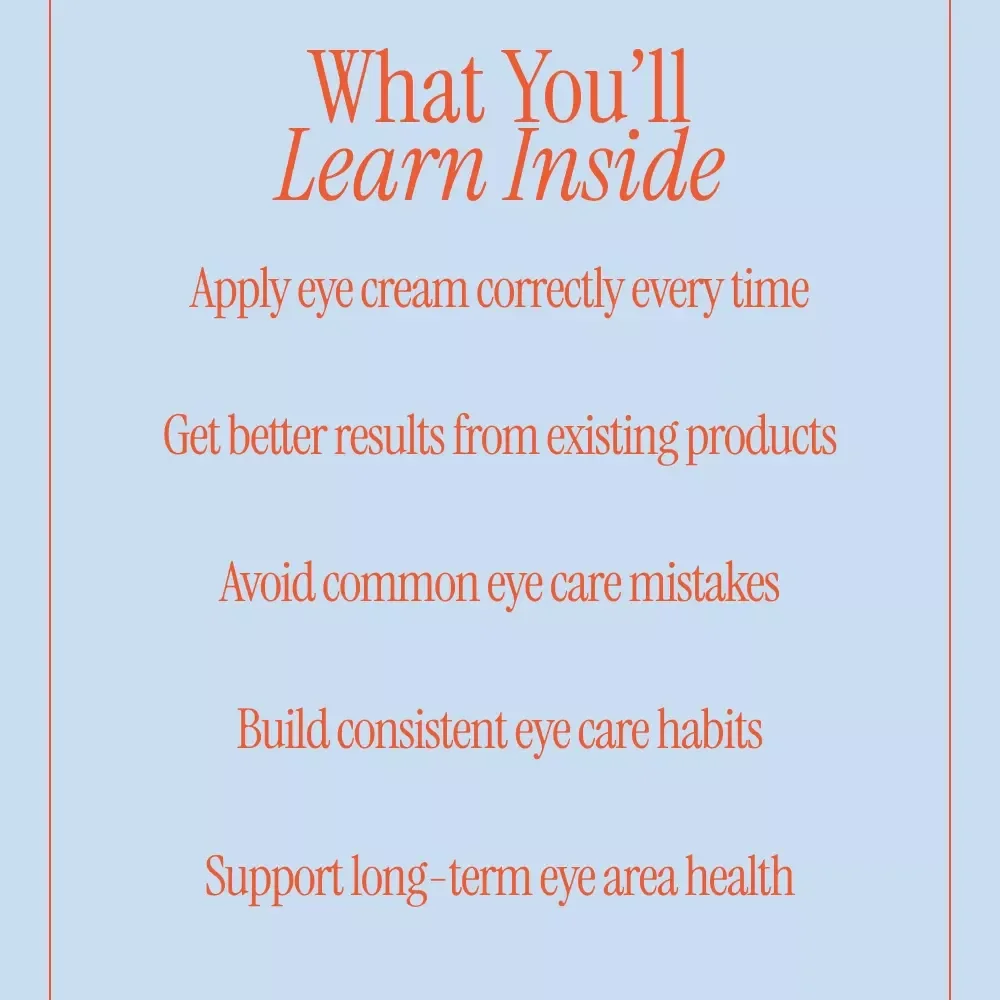 Smart Eye Cream Application – Expert Guide on how to apply eye cream correctly | Skincare Routine, Eye Care Tips, Digital Beauty Guide Download