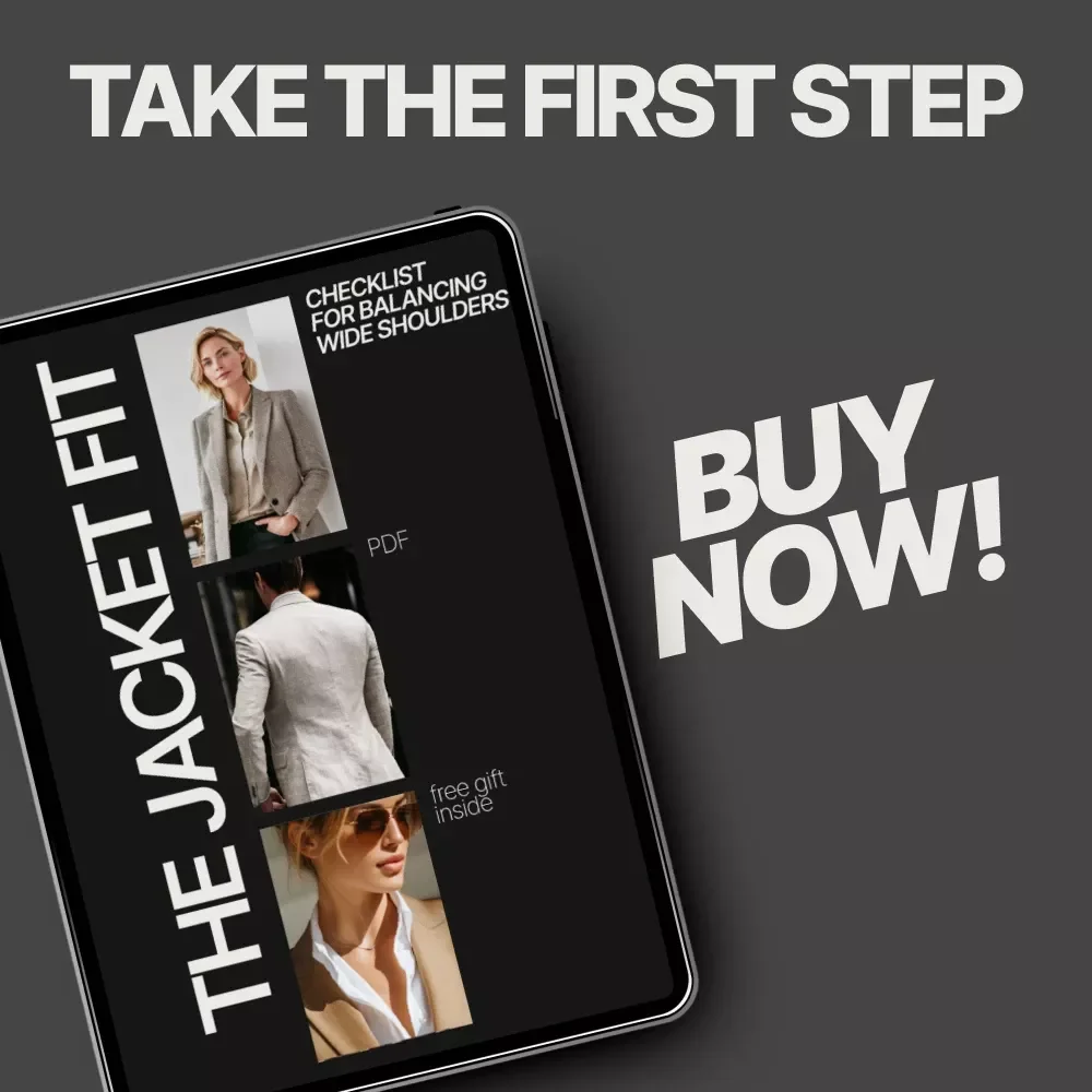 The Jacket Fit Checklist for Balancing Wide Shoulders – Jacket Fit Guide for Wide Shoulders, Style Checklist, Digital Download eBook