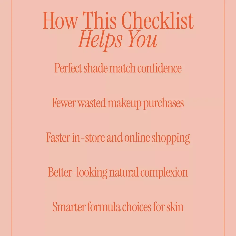 Flawless Foundation Finder – Digital Checklist | How to Choose Foundation for Skin Tone, Shade Matching & Undertone Guide