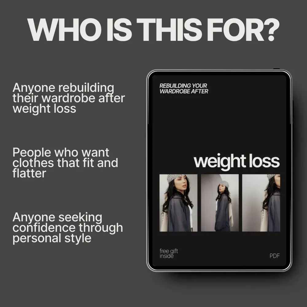 Rebuilding Your Wardrobe After Weight Loss – Digital Style Guide, Capsule Wardrobe Planner, Fit & Confidence Fashion eBook Download