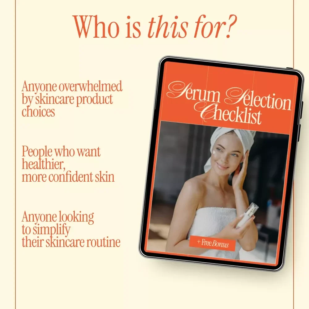 Serum Selection Checklist – How to Choose Serum for My Skin | Simple Skincare Decision Guide & Printable Digital Checklist