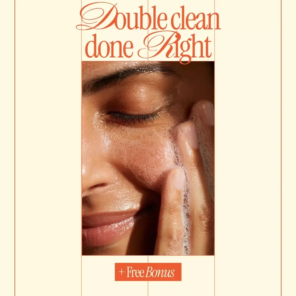Double Clean Done Right – A Skincare Guide Explaining what is double cleansing and when to use | Simple Routine Help, Smart Cleansing, Digital Download