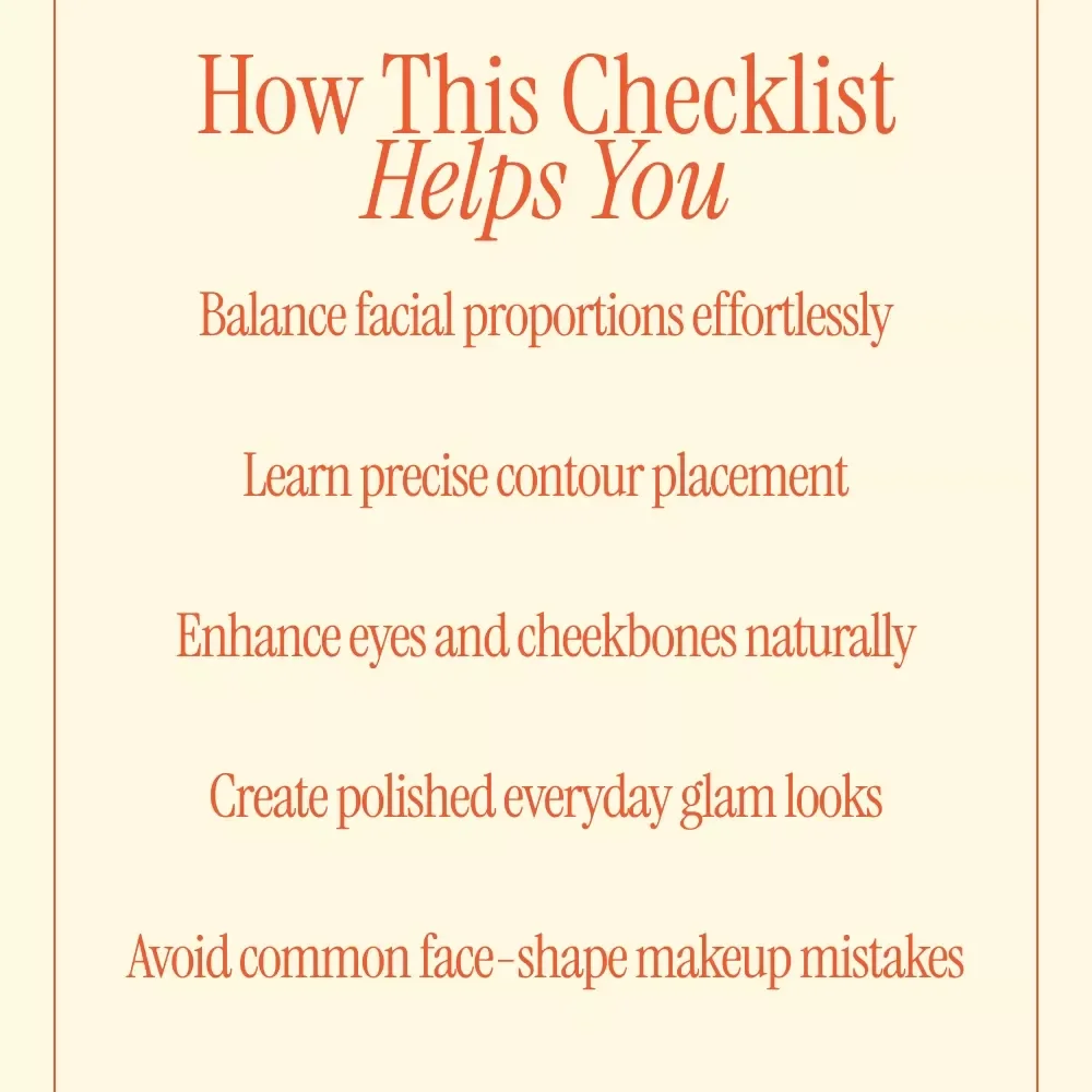 Flawless Heart-Shaped Face Glam – Heart-Shaped Face Makeup Guide, Contouring & Highlighting Tips, Eye Magic, Brows That Flatter eBook Digital Download
