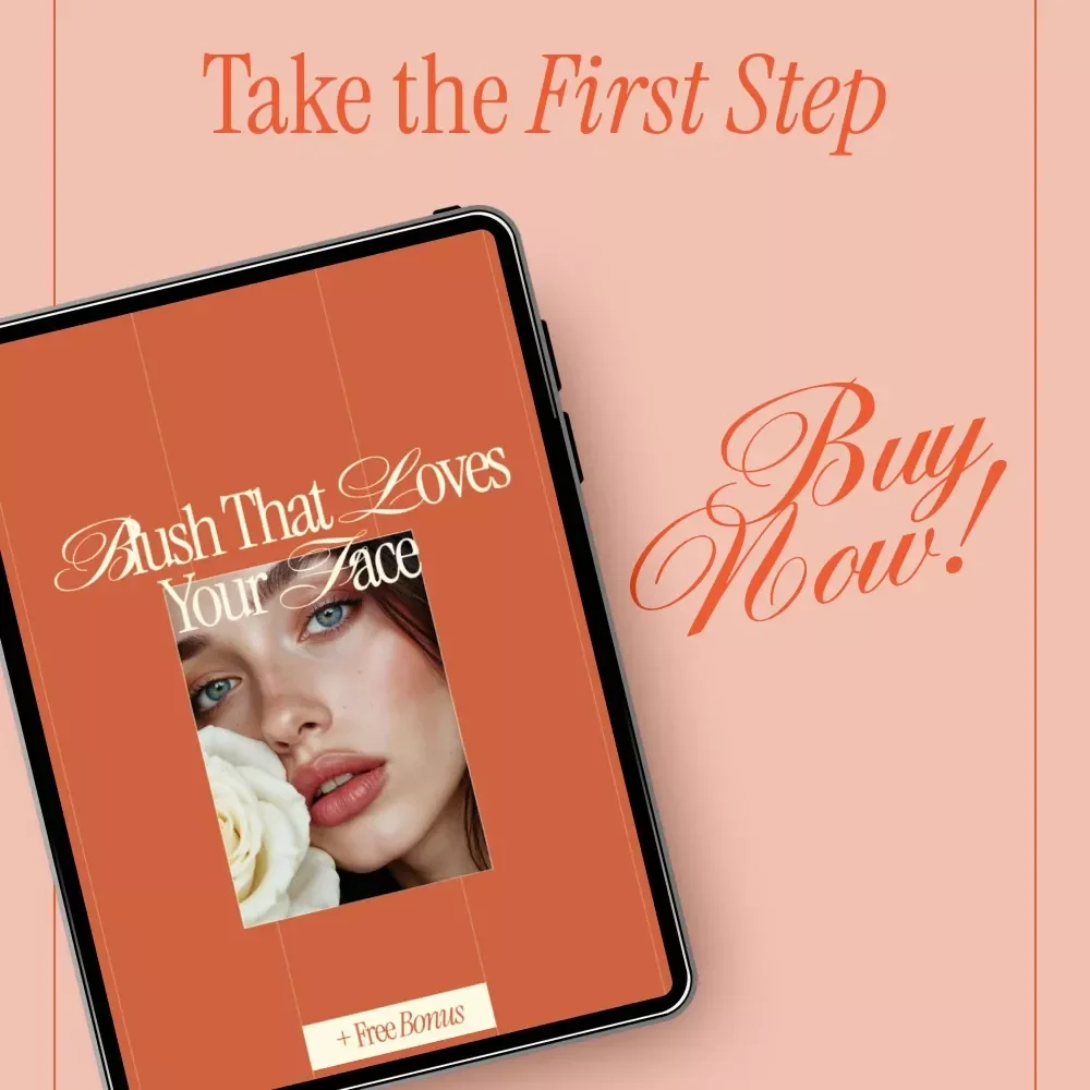Blush That Loves Your Face – Digital Checklist for how to apply blush for your face shape | Makeup Placement Guide