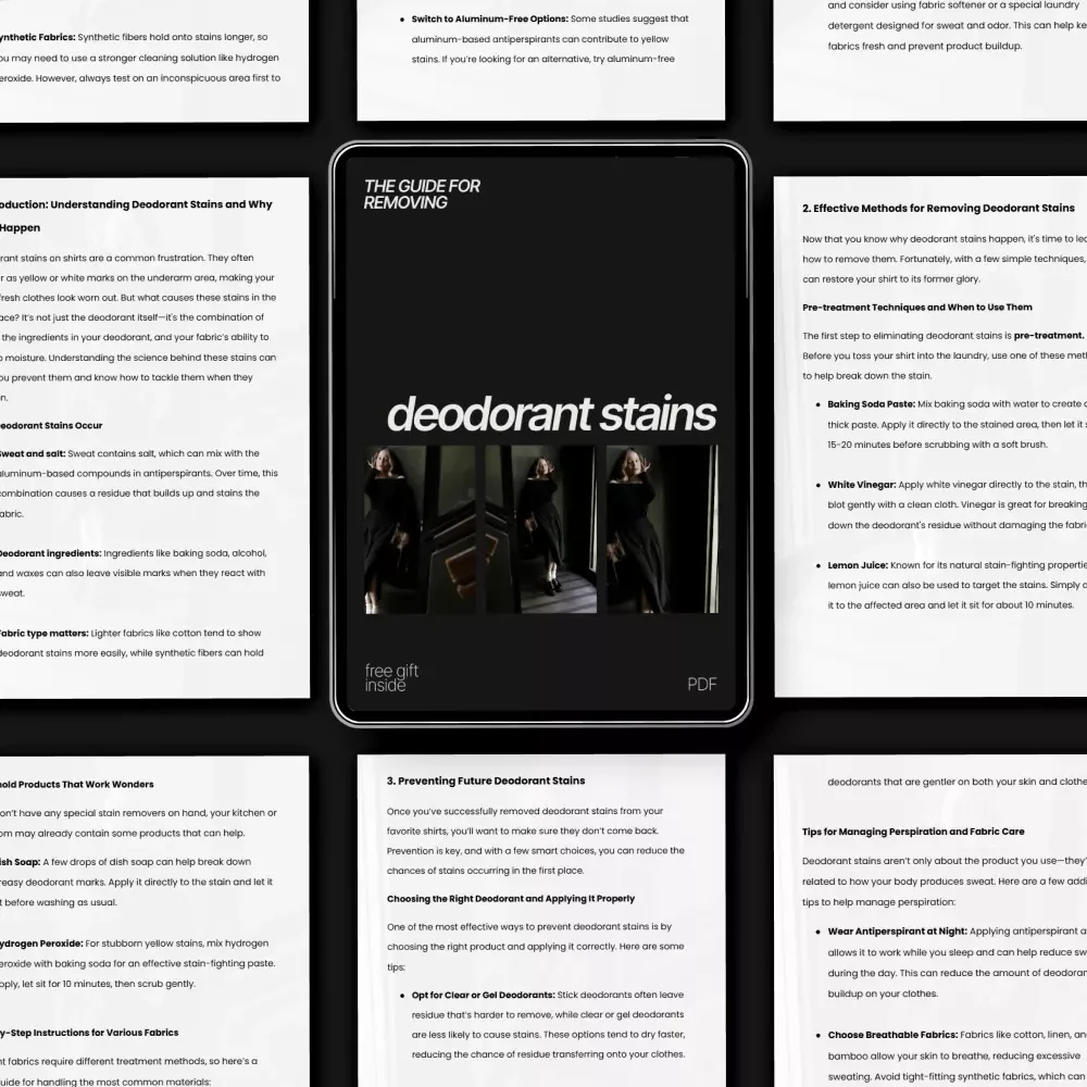 The Guide for Removing Deodorant Stains – Practical eBook on how to remove deodorant stains from shirts & Everyday Clothing Care