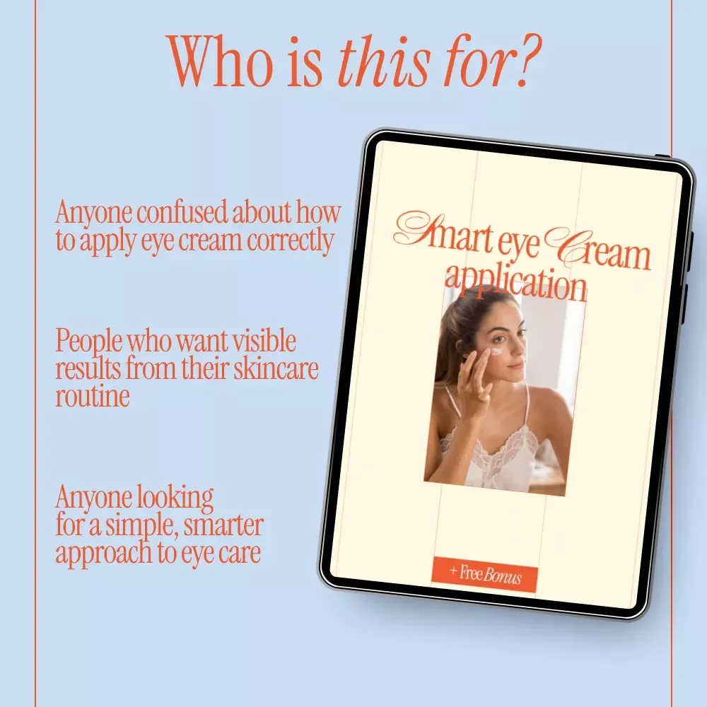 Smart Eye Cream Application – Expert Guide on how to apply eye cream correctly | Skincare Routine, Eye Care Tips, Digital Beauty Guide Download
