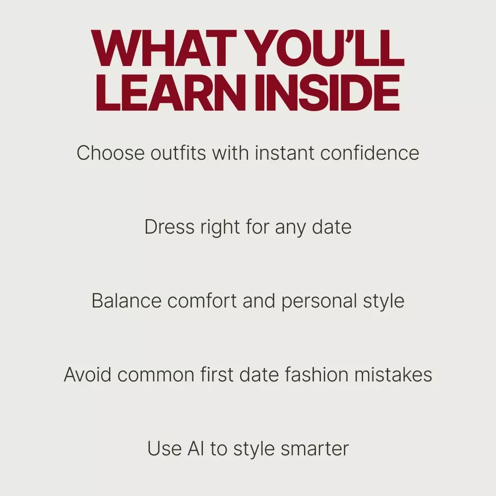 First Date Outfits That Make a Statement | First Date Outfit Guide, Dating Style eBook, Confidence-Boosting Fashion Checklist Digital Download