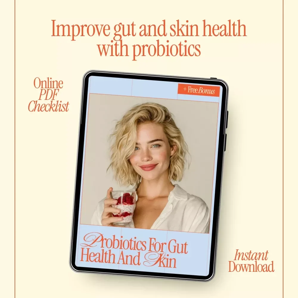 Probiotics for Gut Health and Skin Checklist | Daily Probiotic Routine, Gut & Skin Wellness Guide, Printable Digital Download