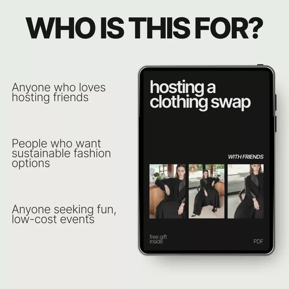 Hosting a Clothing Swap with Friends | Clothing Swap Guide, Sustainable Fashion Party Planner, Digital Download eBook & Checklist