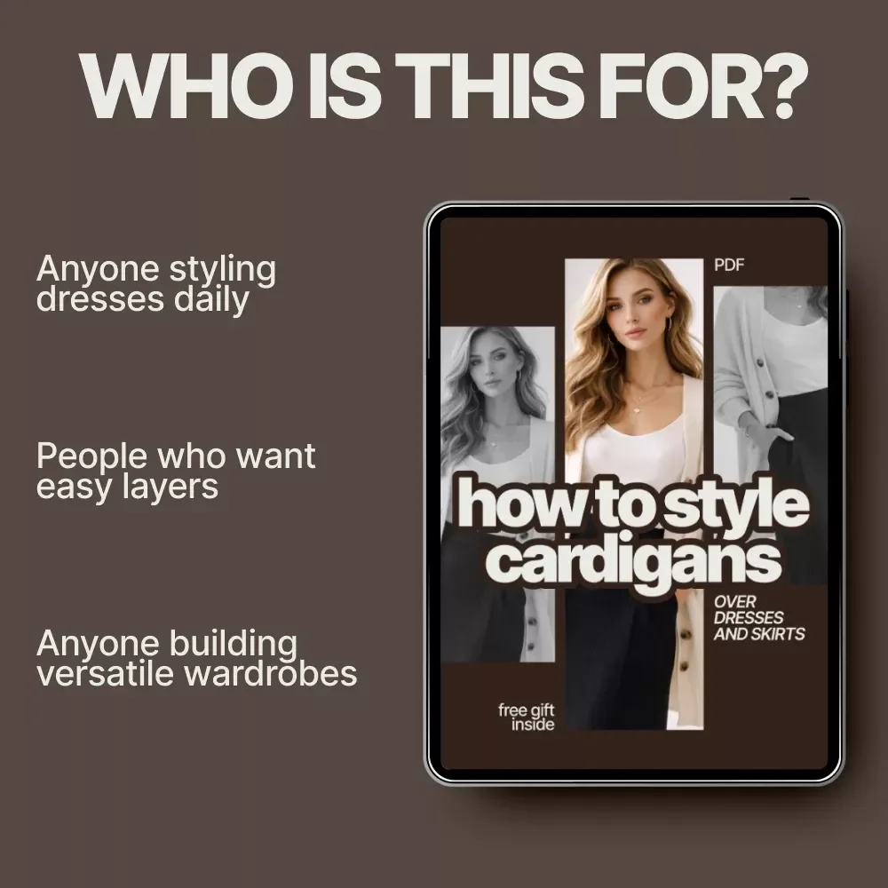 How to Style Cardigans Over Dresses and Skirts | eBook Guide to Effortless Layering, Everyday Outfits & Polished Looks