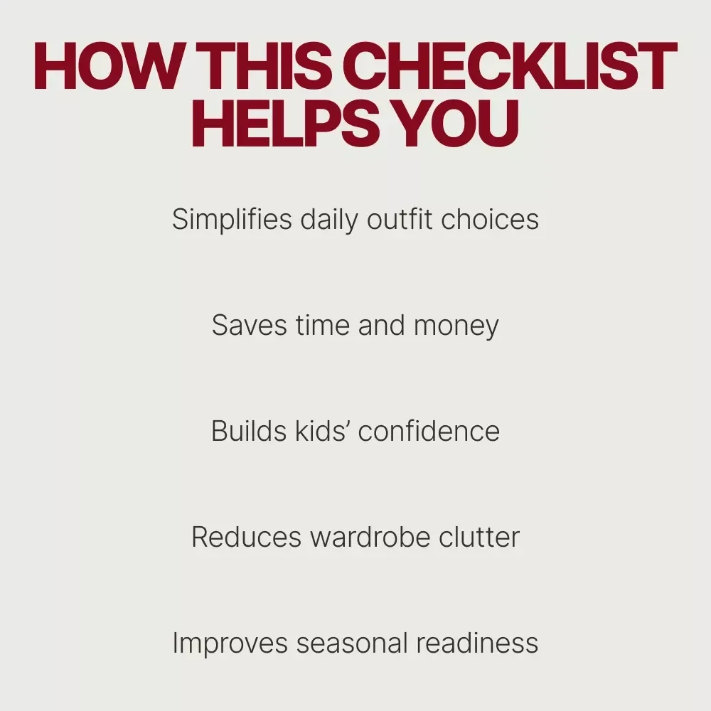 A Clothing Checklist for Boys and Girls – Printable Wardrobe Planner & Guide to What Clothes Work for Boys and Girls