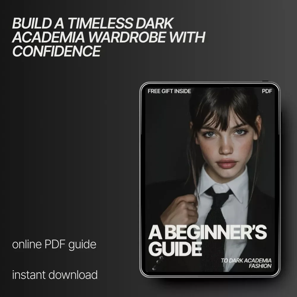 A Beginner’s Guide to Dark Academia Fashion | Dark Academia Fashion for Beginners | Digital Style Guide & Wardrobe Building Handbook