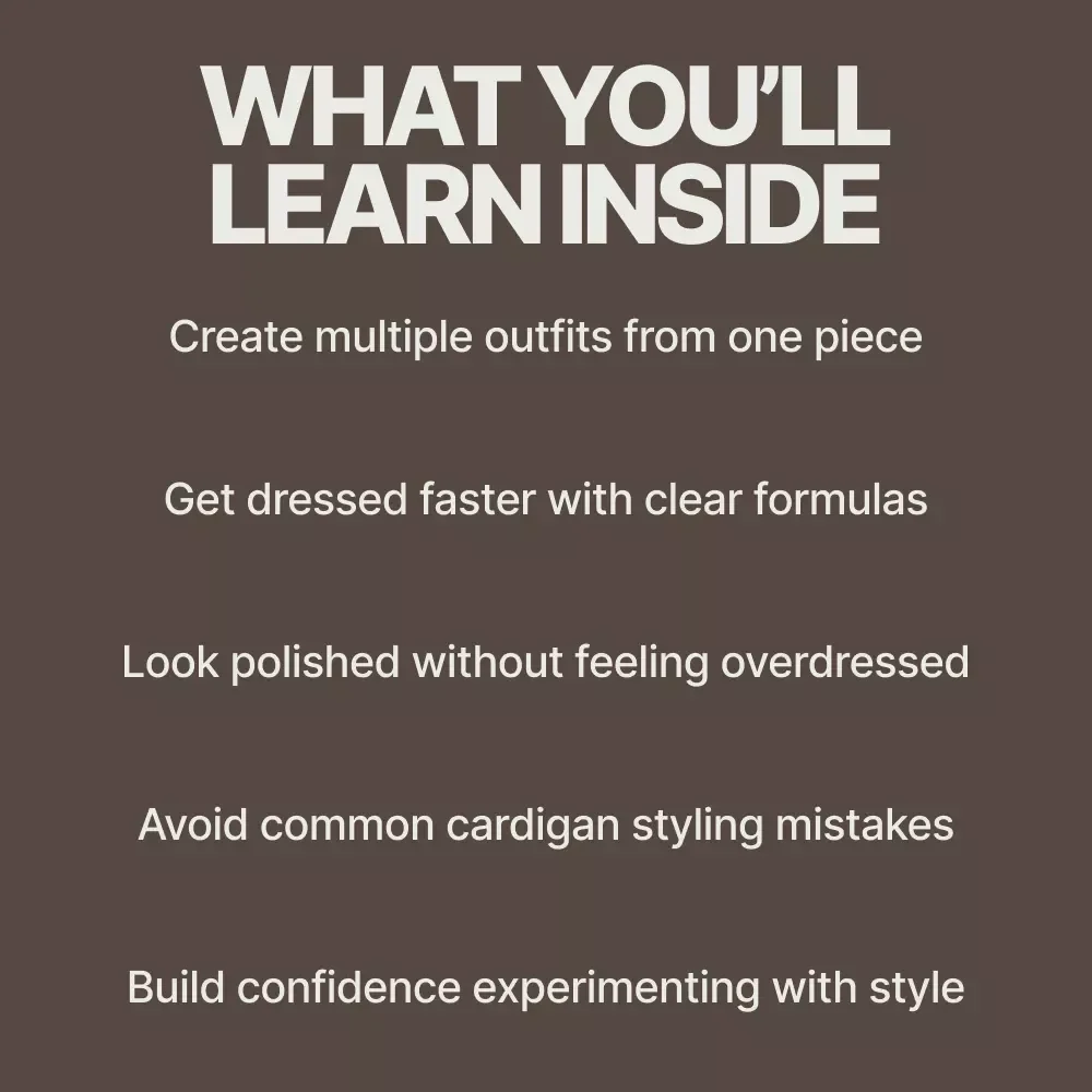 Wrap It Your Way and Make Every Outfit Feel New | Cardigan Styling Guide, Outfit Styling eBook, Everyday to Polished Looks Digital Download