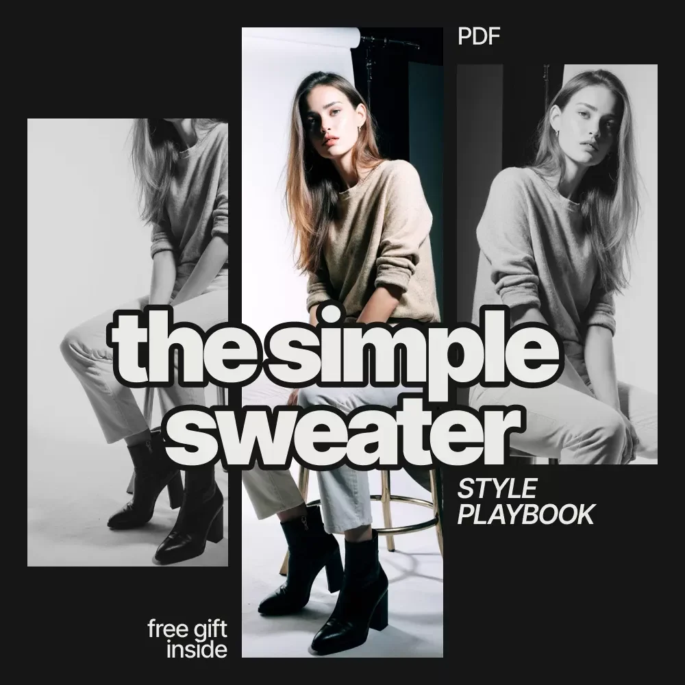 The Simple Sweater Style Playbook – Plain Sweater Styling Guide, Minimalist Wardrobe eBook, Everyday Outfit Formulas & Layering Techniques Digital Download