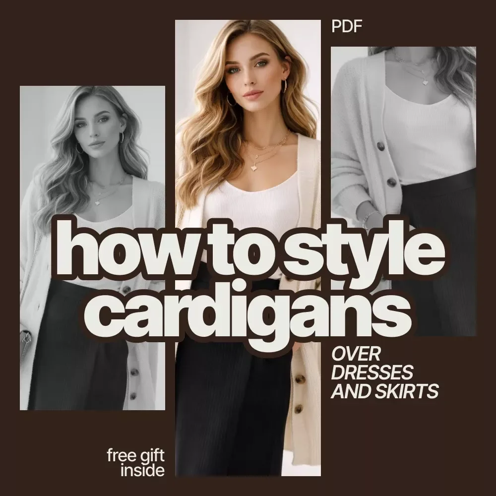 How to Style Cardigans Over Dresses and Skirts | eBook Guide to Effortless Layering, Everyday Outfits & Polished Looks