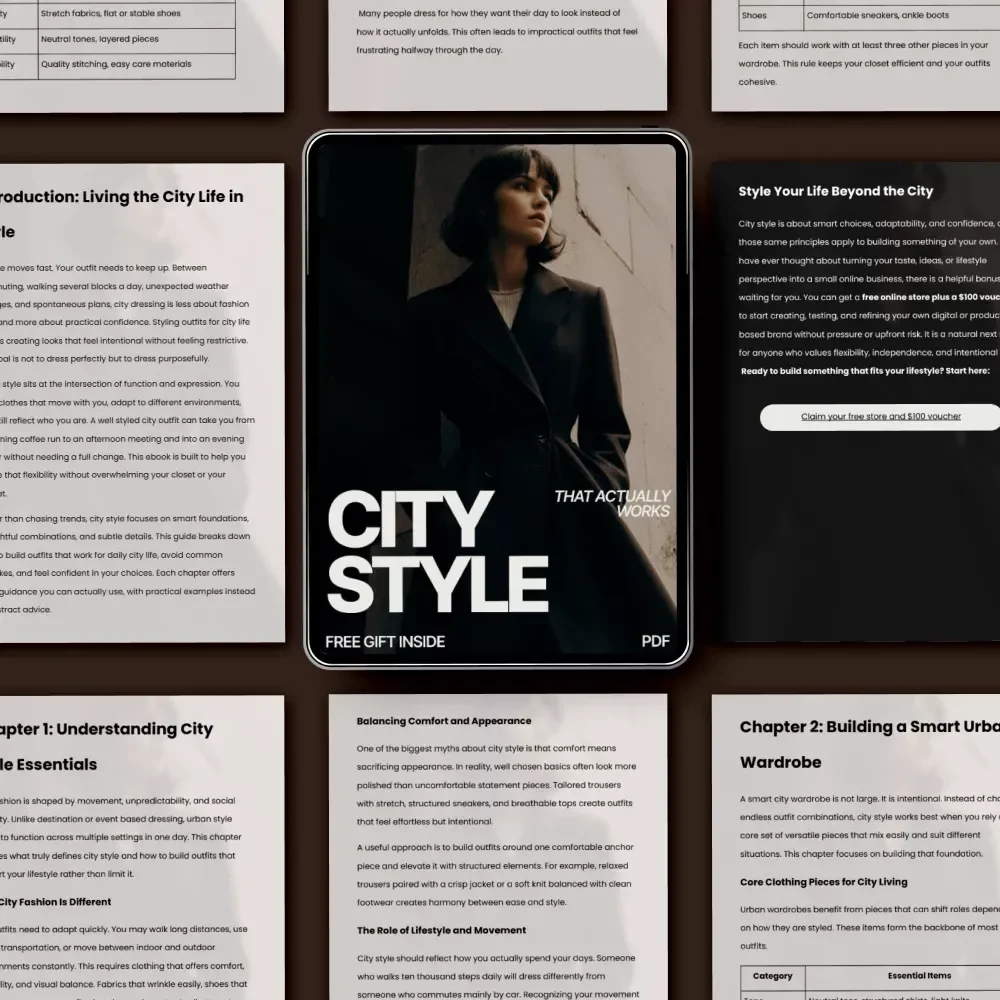 City Style That Actually Works – A Practical Urban Fashion eBook | How to Style Outfits for City Life with Confidence