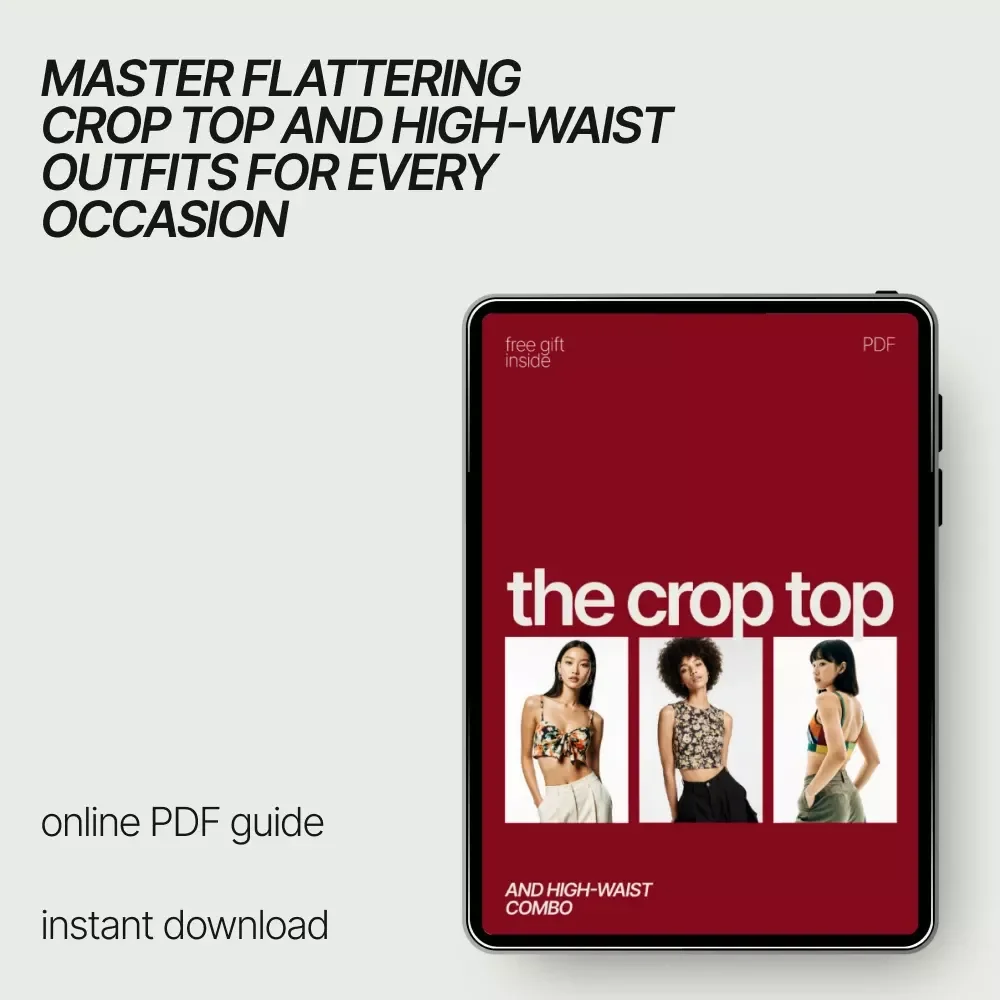 The Crop Top and High-Waist Combo – eBook Guide on How to Style a Crop Top With High-Waist Bottoms for Every Occasion