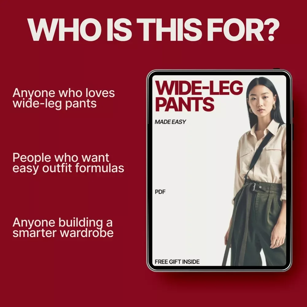 Wide-Leg Pants Made Easy | Digital Styling Guide, Outfit Guide for Wide-Leg Pants, Everyday & Workwear Fashion Download