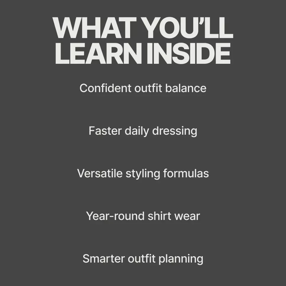 Let the Shirt Speak Without Trying Too Hard – Effortless Outfit Formula Ebook on How to Style a Statement Shirt with Neutral Bottoms