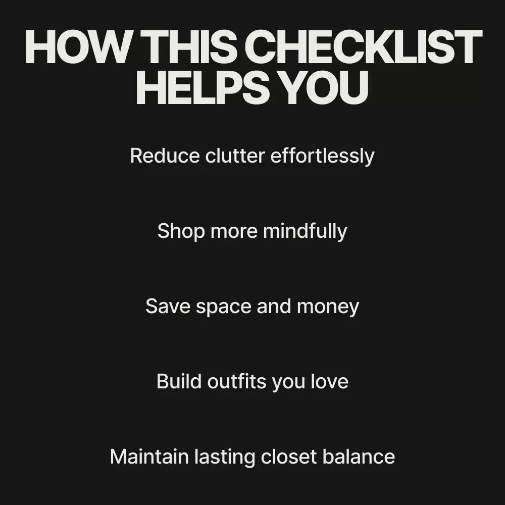 One In One Out Rule for Closet Checklist | Simple Weekly Decluttering System | Printable Digital Download