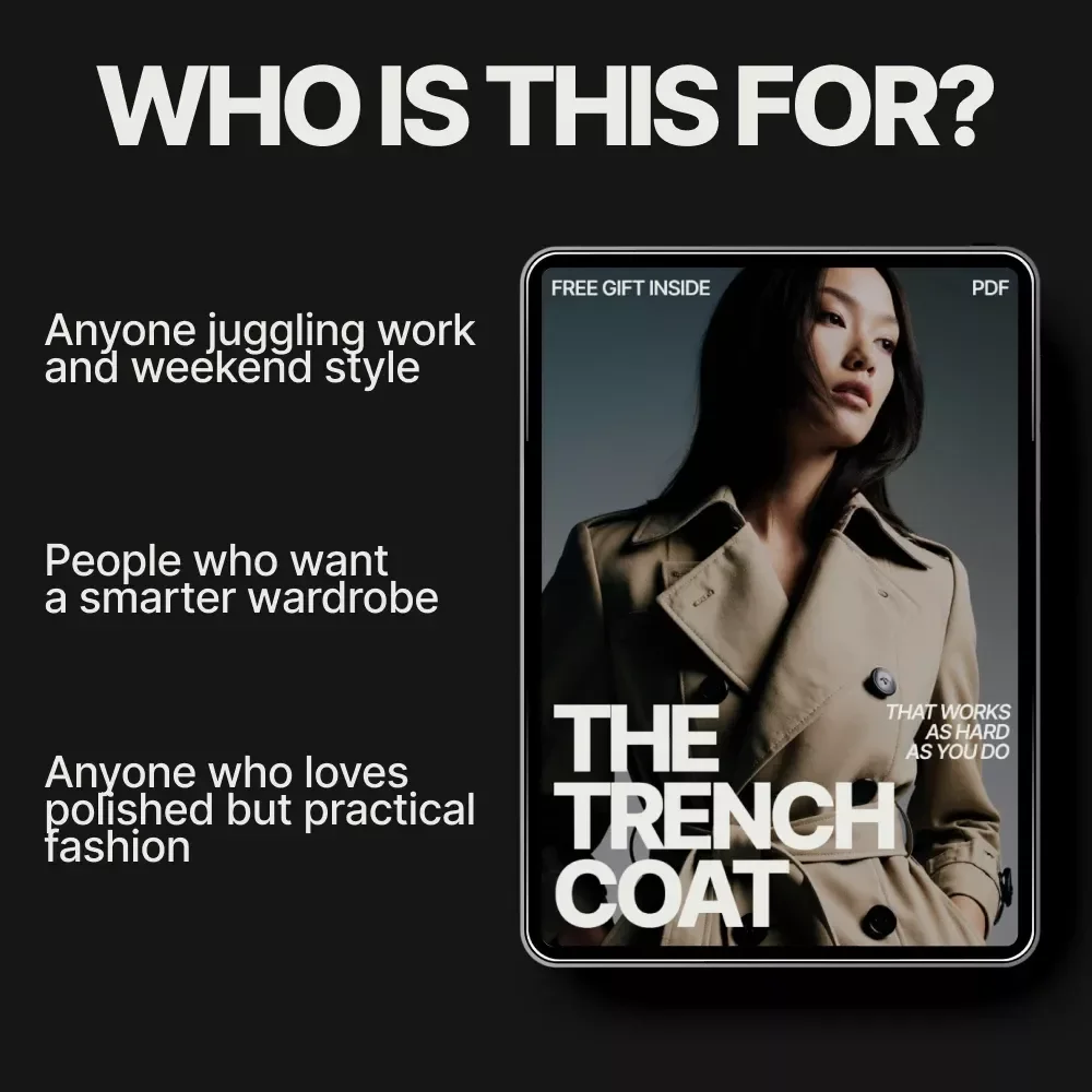 The Trench Coat That Works as Hard as You Do – Digital Style Guide for Workwear, Office to Weekend Outfits, Trench Coat Styling eBook