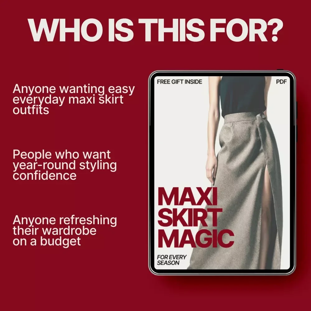 Maxi Skirt Magic for Every Season | Ebook Guide on How to Style a Maxi Skirt for Summer and Winter | Year-Round Outfit Ideas