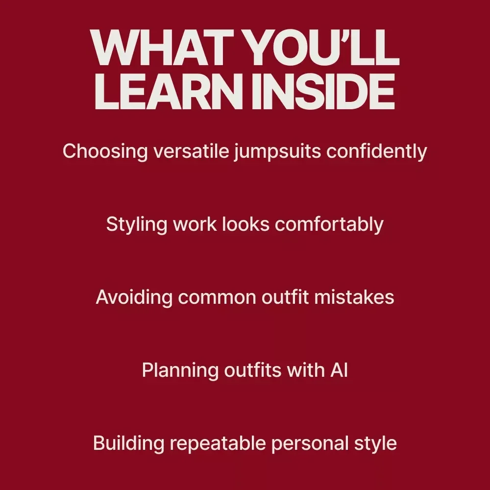 One Jumpsuit Many Possibilities – Styling Guide | How to Style a Jumpsuit for Work and Leisure | Versatile Outfit Planning Digital Download