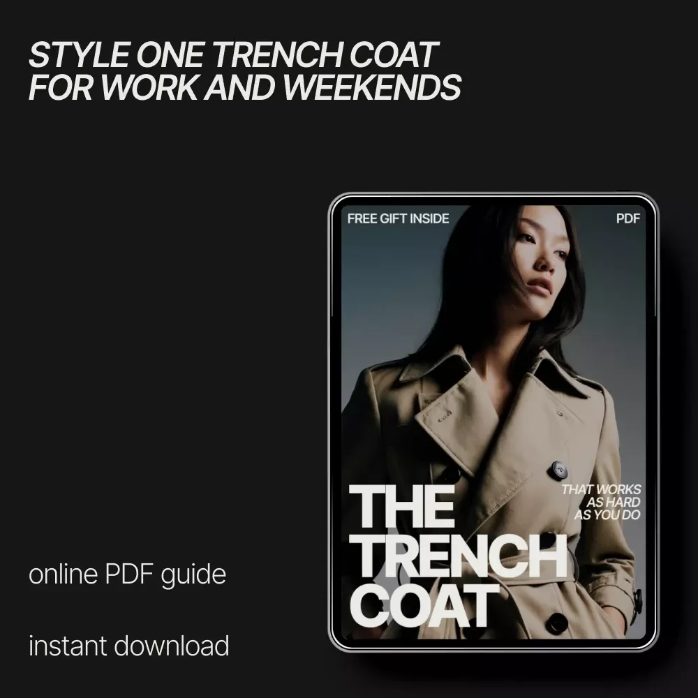 The Trench Coat That Works as Hard as You Do – Digital Style Guide for Workwear, Office to Weekend Outfits, Trench Coat Styling eBook