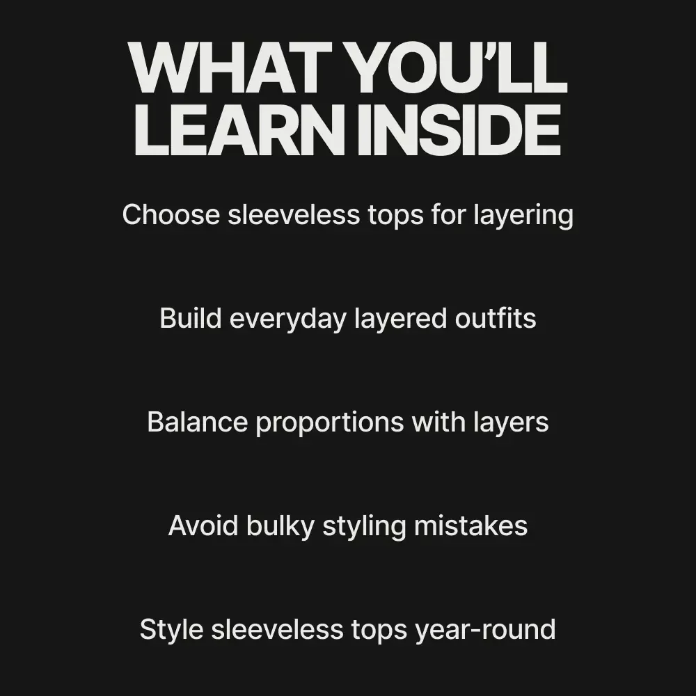 Light Layers Done Right With Sleeveless Tops | Style Guide for How to Style a Sleeveless Top With Layers | Easy Everyday Outfit Formulas