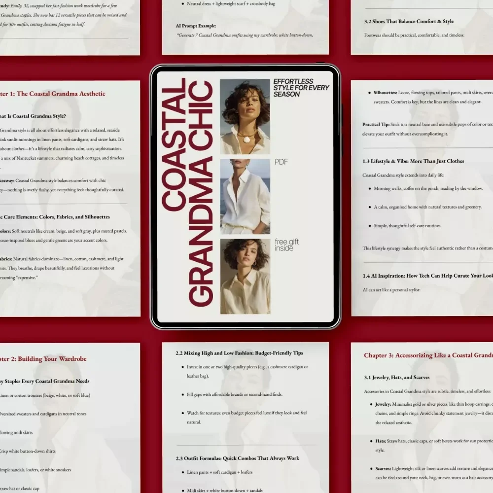 Coastal Grandma Chic: Effortless Style for Every Season | Style Guide on How to Get the Coastal Grandma Style | Timeless Wardrobe & Lifestyle Download