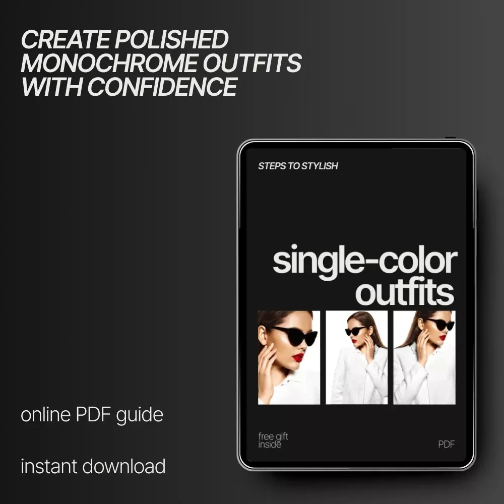 Steps to Stylish Single-Color Outfits – Beginner-Friendly Guide to Monochromatic Outfit Ideas for Beginners | Digital Fashion Styling Download