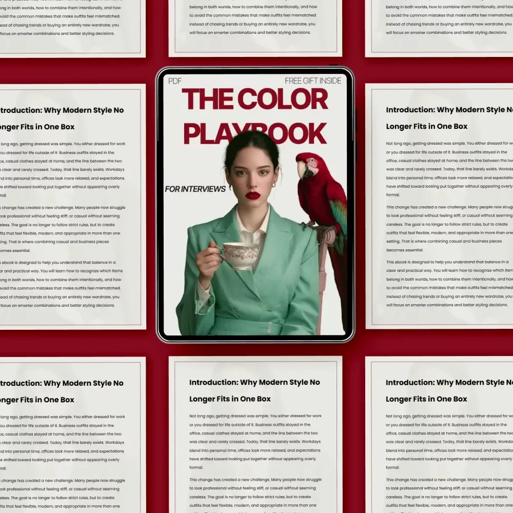 The Color Playbook for Interviews | Ebook Guide on What Colors to Wear for Interviews | Smart Outfit Strategy for Job Seekers