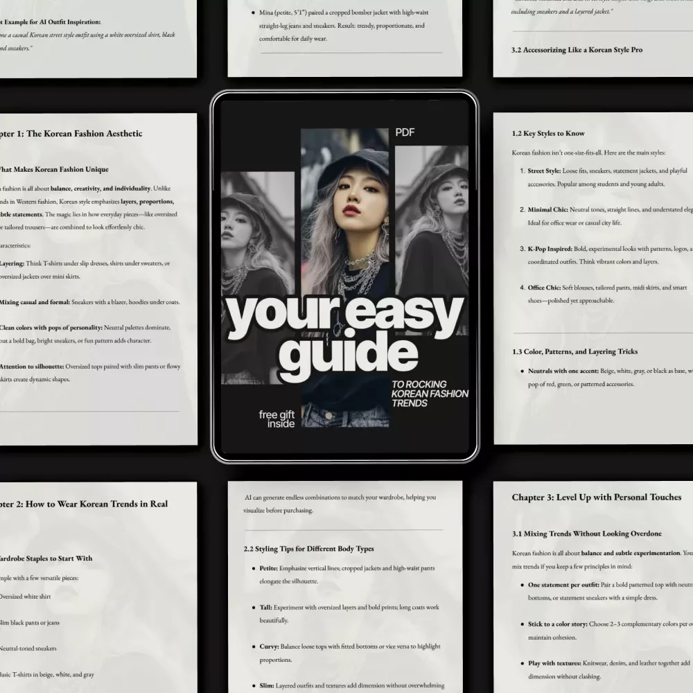Your Easy Guide to Rocking Korean Fashion Trends – How to Wear Korean Fashion Trends in Real Life, Digital Style Guide & Checklist