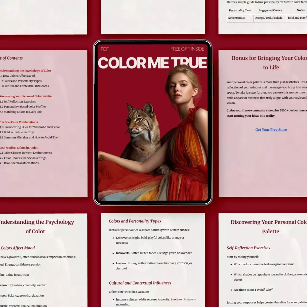 Color Me True: A Personality-Driven Color Guide eBook | how to choose colors that suit personality | Style, Mood & Life Palette