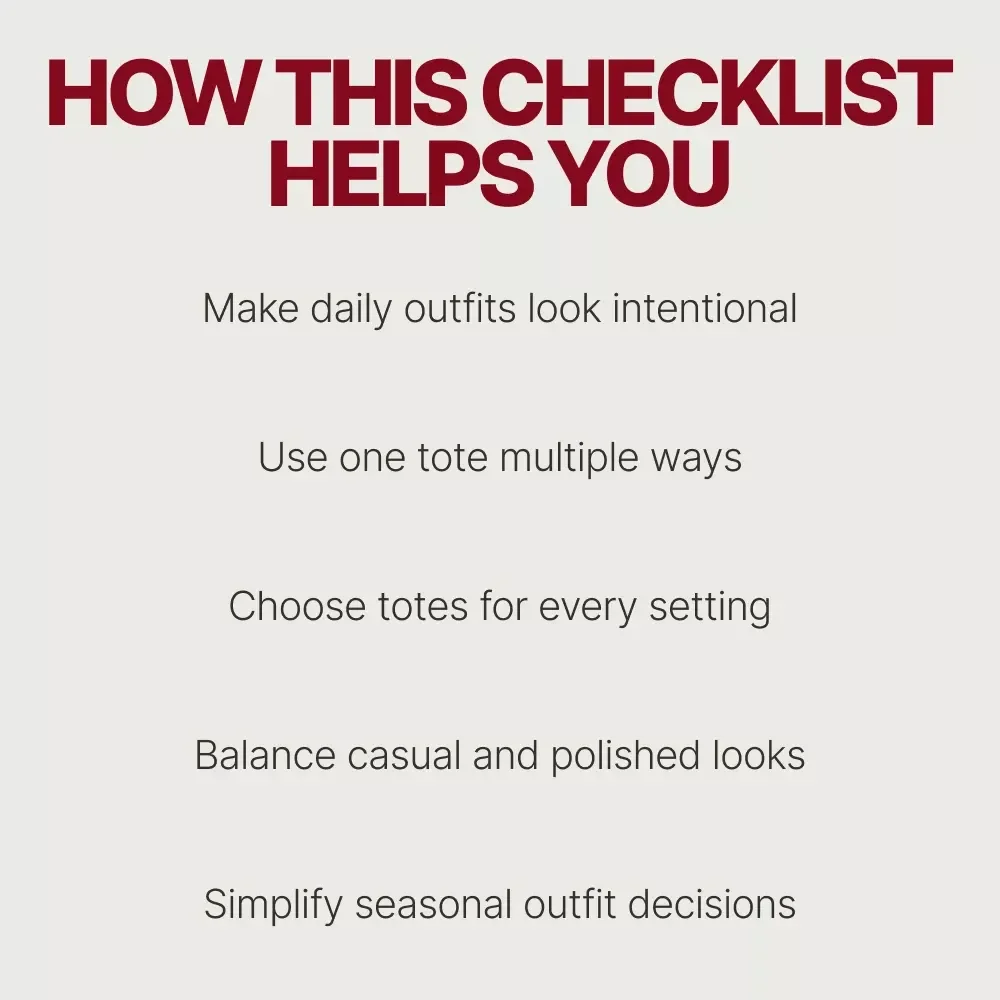 Carry A Tote With Confidence – Checklist Guide for How to Style a Tote Bag for Different Looks | Everyday, Work & Statement Outfit Styling