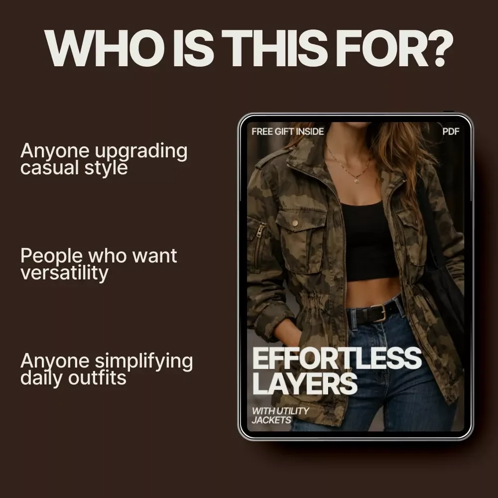 Effortless Layers with Utility Jackets – Ebook Guide on how to style a utility jacket for layered looks | Modern Capsule Wardrobe Styling