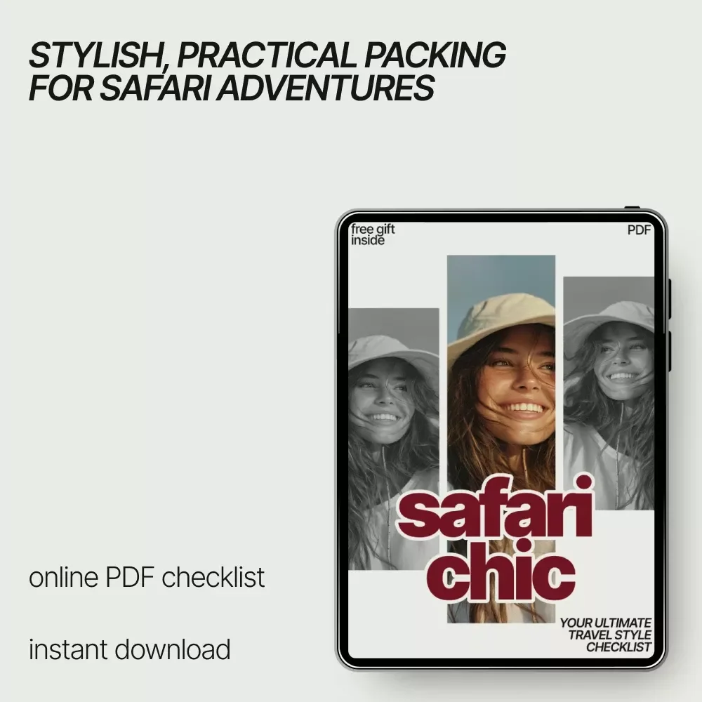 Safari Chic: Your Ultimate Travel Style Checklist | Safari Packing Guide for Effortless Travel Style for a Safari Trip | Digital Download