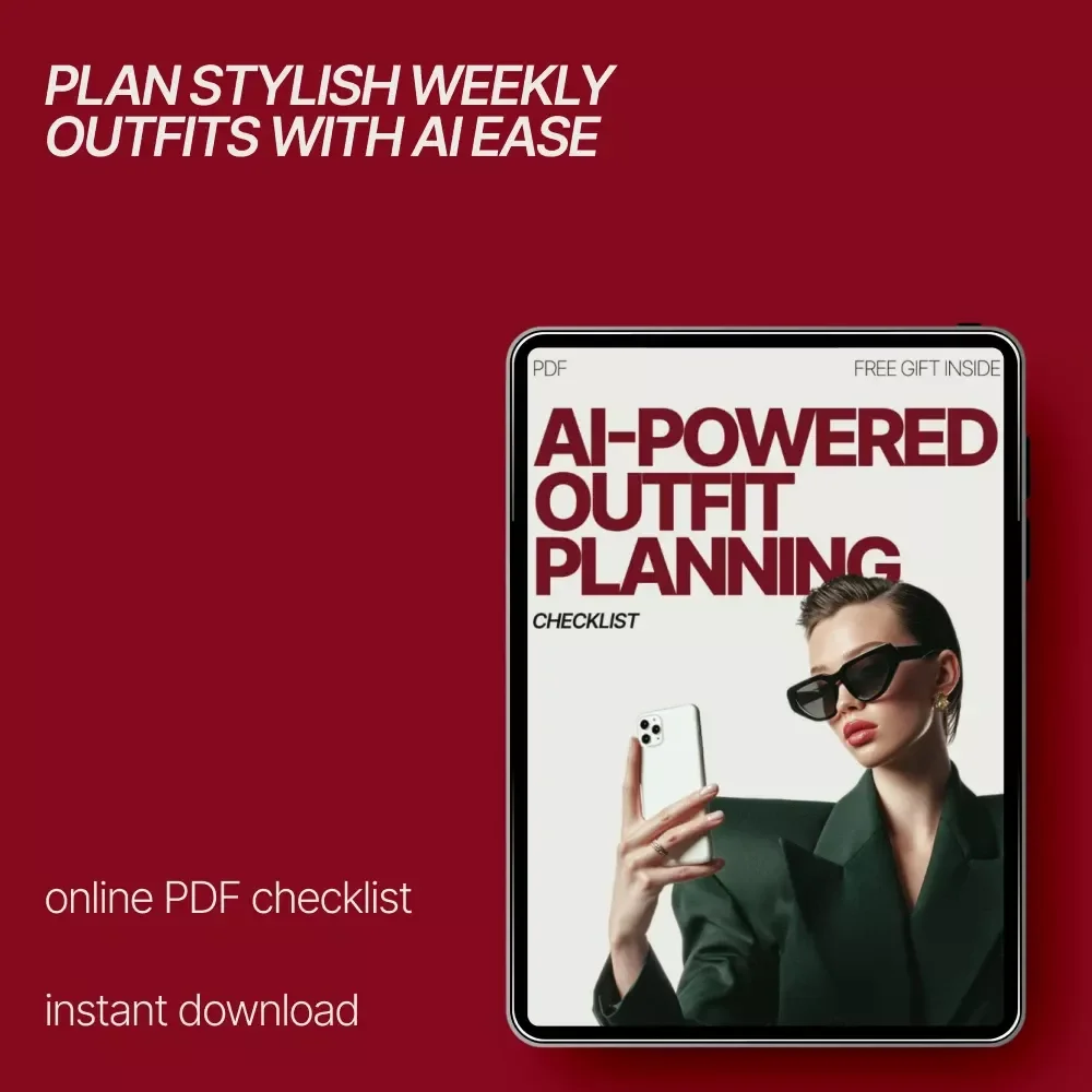 AI-Powered Outfit Planning Checklist | Smart Weekly Wardrobe Planner, AI Style Guide, Fashion Planning Download
