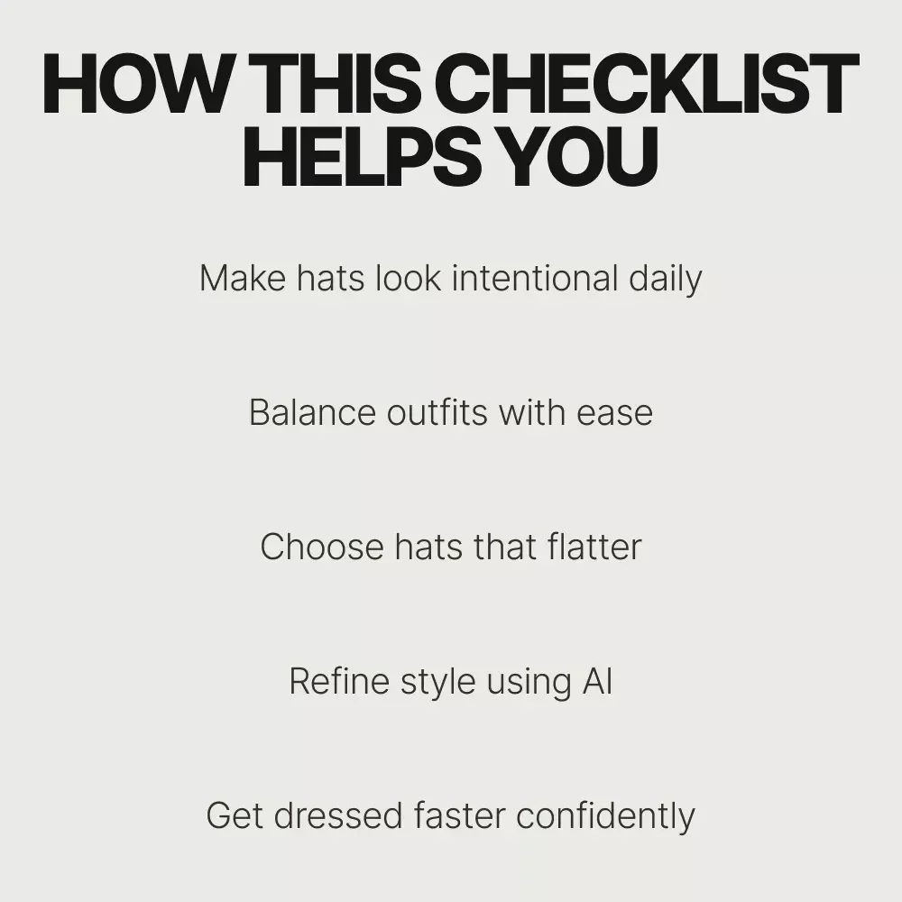 Top It Off With Confidence – A Chic Hat Styling Checklist | how to style a hat to elevate outfits | Instant Digital Download