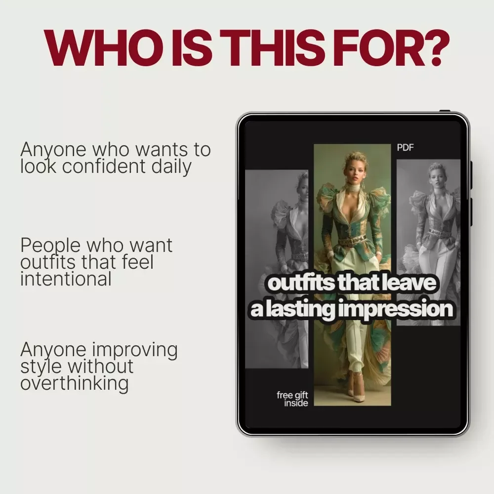 Outfits That Leave a Lasting Impression – Digital Style Guide, Personal Branding Fashion eBook, First Impression Outfit Checklist, AI Styling Guide