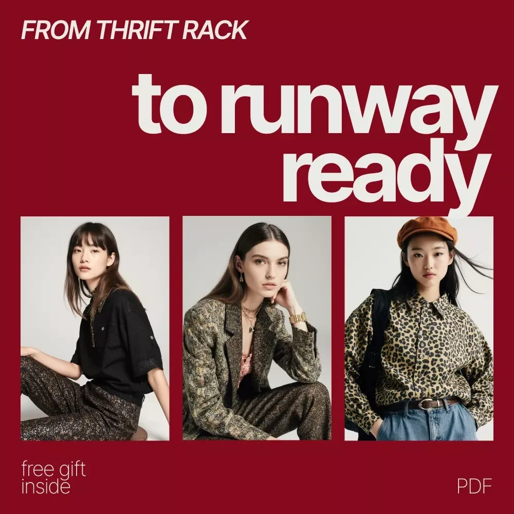 From Thrift Rack to Runway Ready – How to Make Thrifted Clothes Look Designer | Budget Styling eBook & Wardrobe Upgrade Guide
