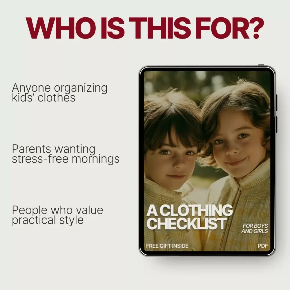 A Clothing Checklist for Boys and Girls – Printable Wardrobe Planner & Guide to What Clothes Work for Boys and Girls
