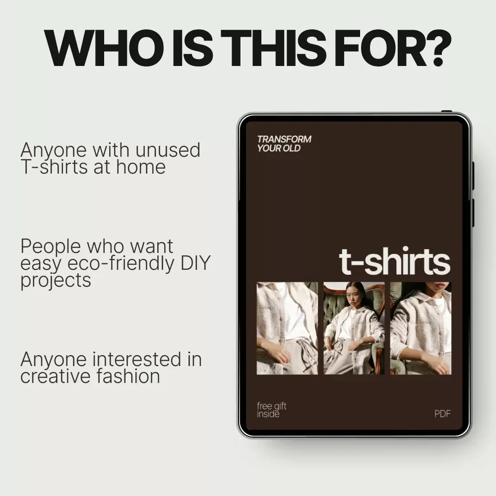 Transform Your Old T-Shirts | Upcycling Guide, Sustainable Fashion eBook, DIY T-Shirt Crafts, Repurposing Ideas, Eco-Friendly Digital Download